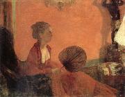 Edgar Degas Madame Camus en rouge oil painting artist